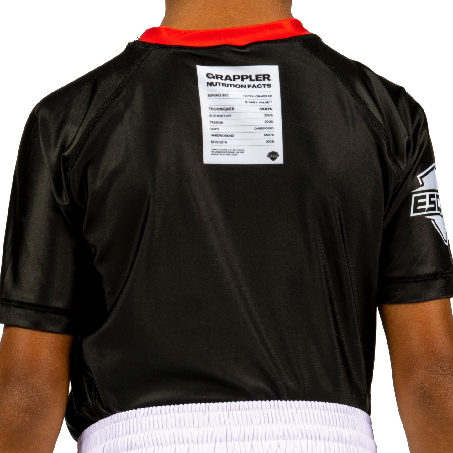 KIDS BLACK JIU JITSU RASHGUARD